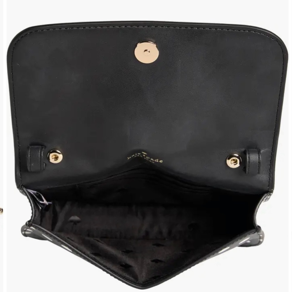 NWT Kate Spade Black & White Polka Dot Cheers Crossbody Bag - Picture 4 of 6